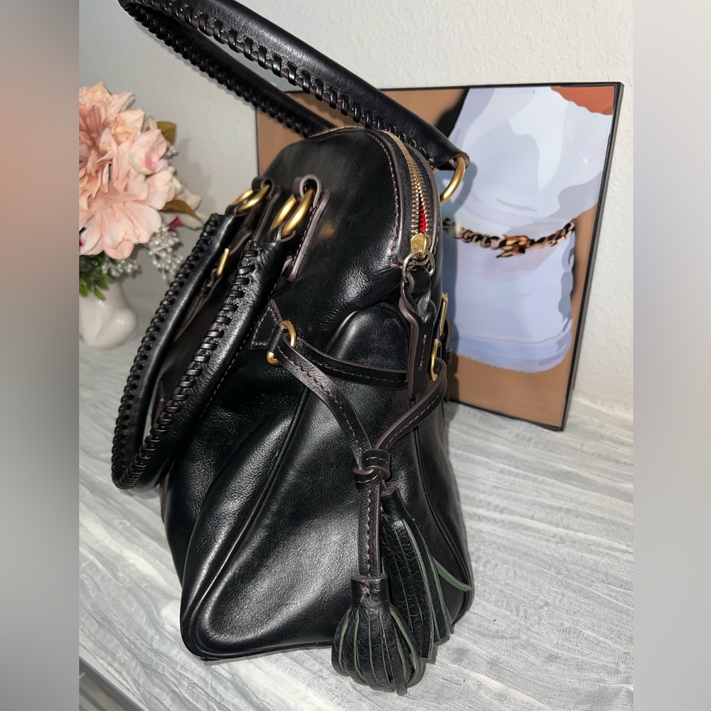 Dooney & Bourke Black Leather Tote with Gold Hardware - Picture 9 of 9